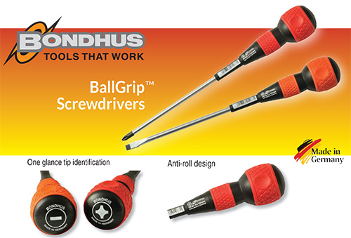 BallGrip Screwdriver -Bondhus-ไขควงด้ามกลม/ด้ามบอล